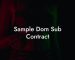 Sample Dom Sub Contract