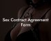 Sex Contract Agreement Form