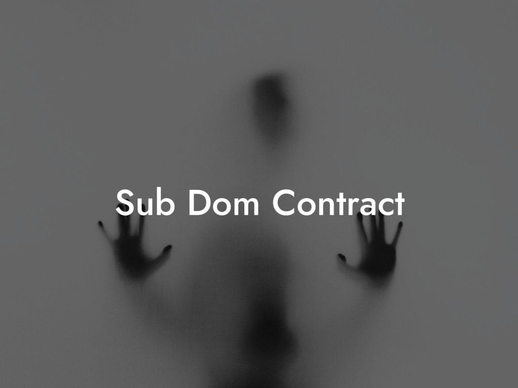 Sub Dom Contract