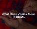 What Does Vanilla Mean In BDSM