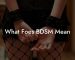 What Foes BDSM Mean