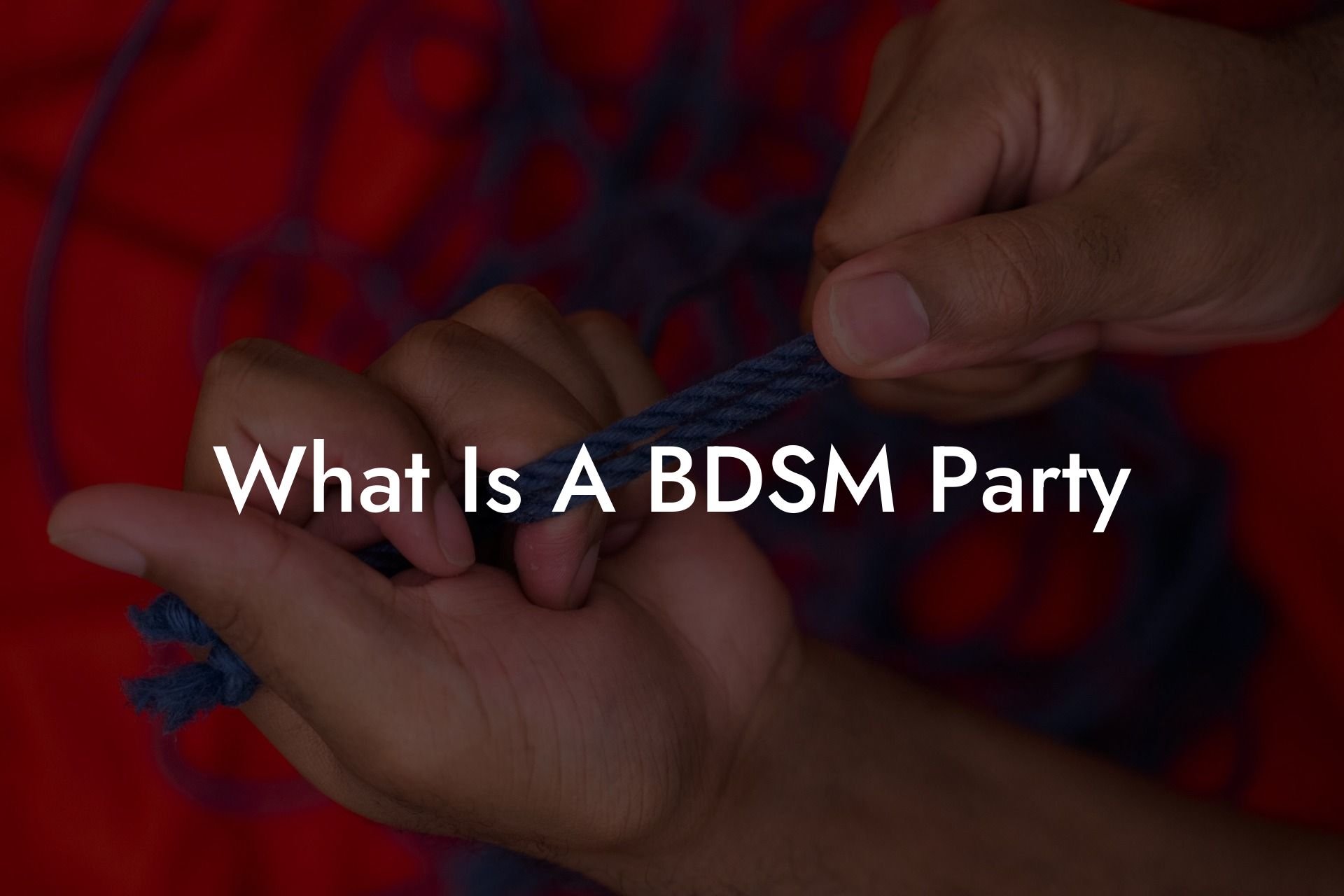 What Is A BDSM Party