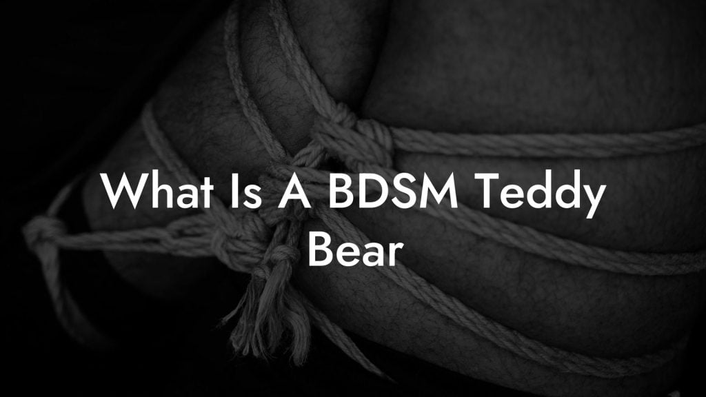What Is A BDSM Teddy Bear