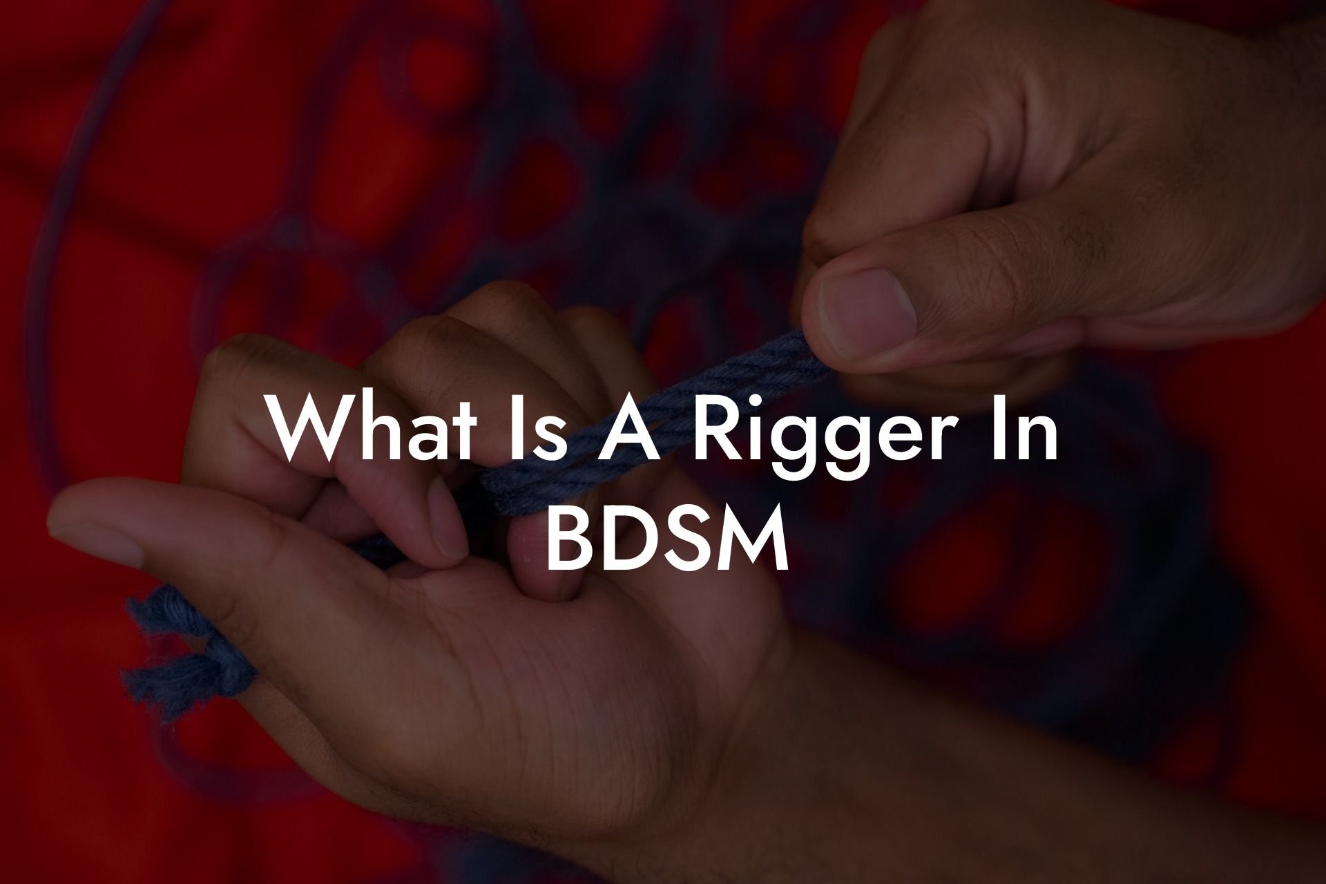 What Is A Rigger In BDSM