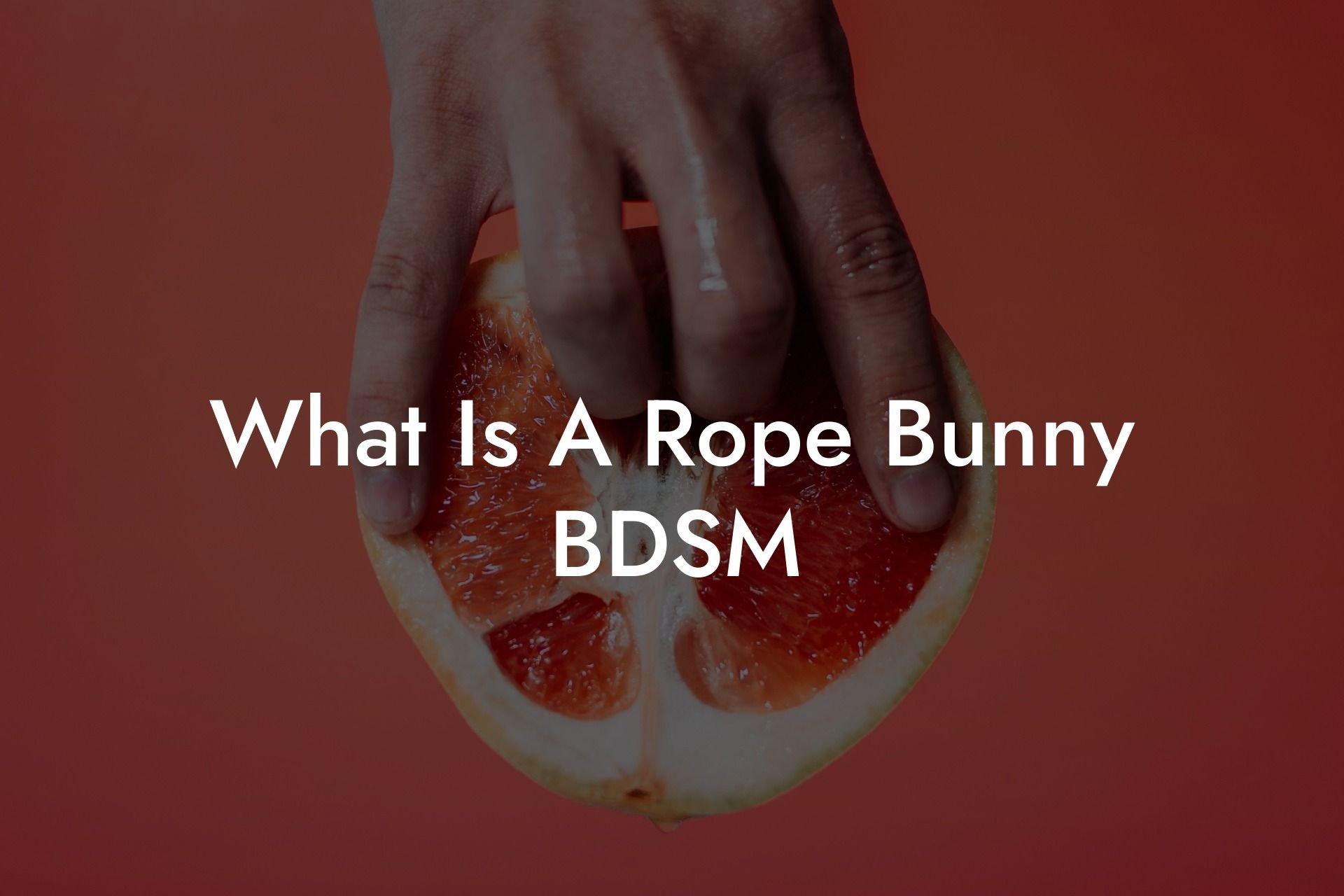 What Is A Rope Bunny BDSM
