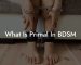 What Is Primal In BDSM