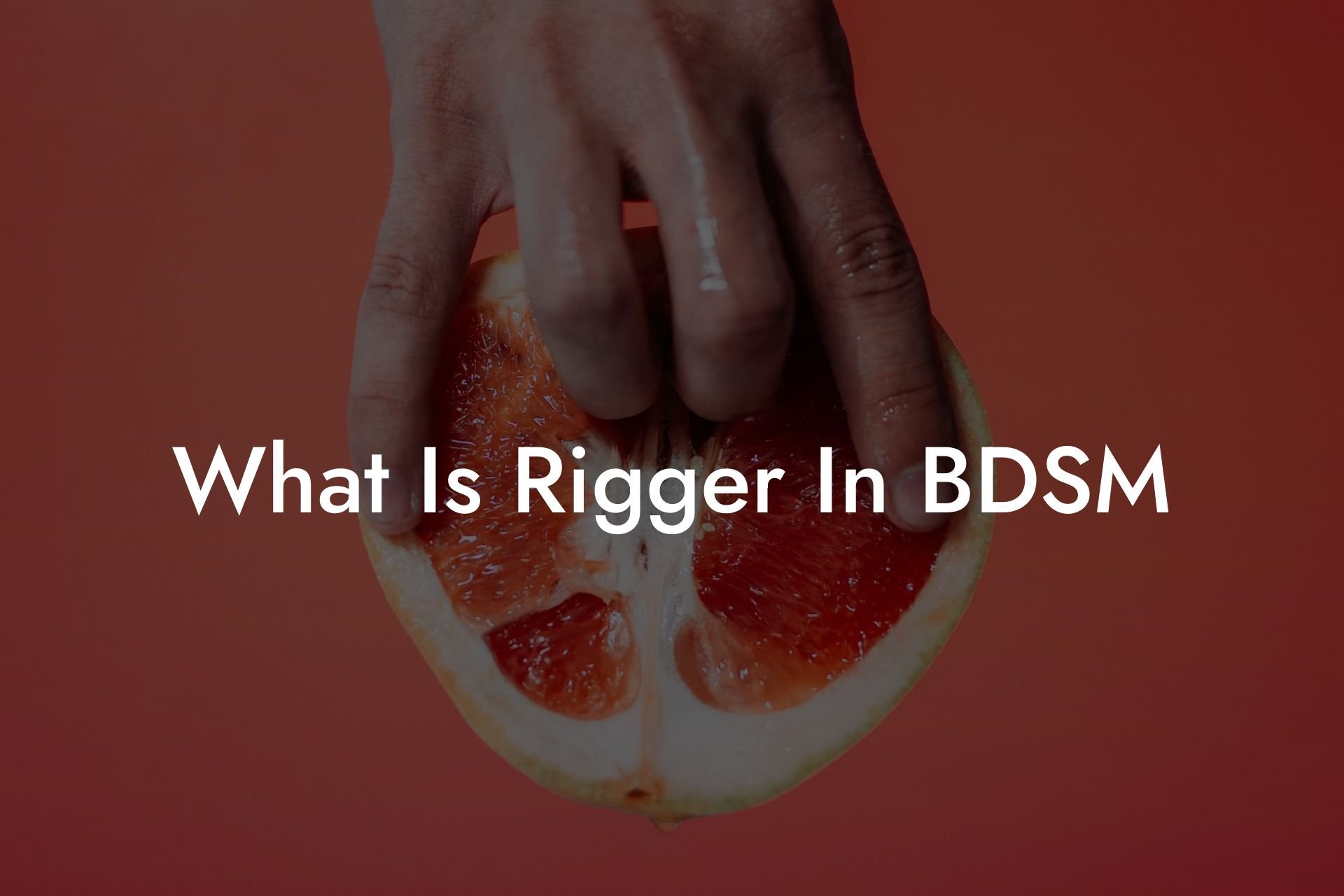 What Is Rigger In BDSM
